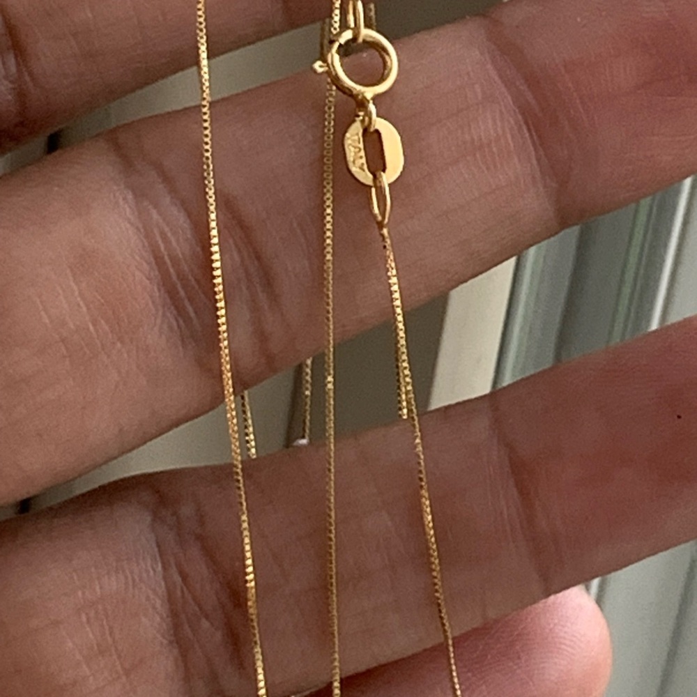 10kt Gold Box Chain - 18"